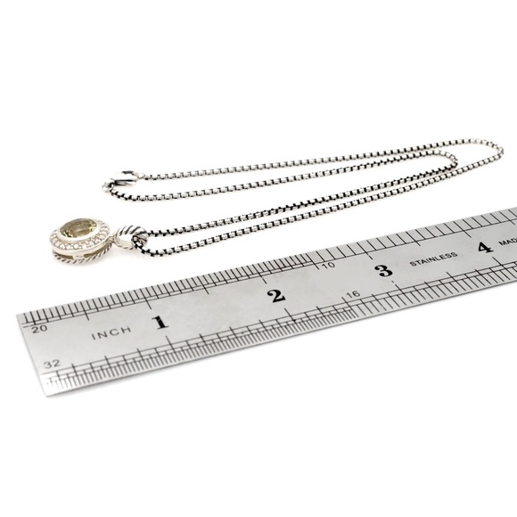 DAVID YURMAN Sterling Silver Lemon Citrine And Diamond Cerise Pendant - Picture 11 of 11